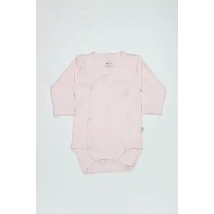 Organik Natural Basic Style Kruvaze Uzun Kol Body BS17102 Pembe