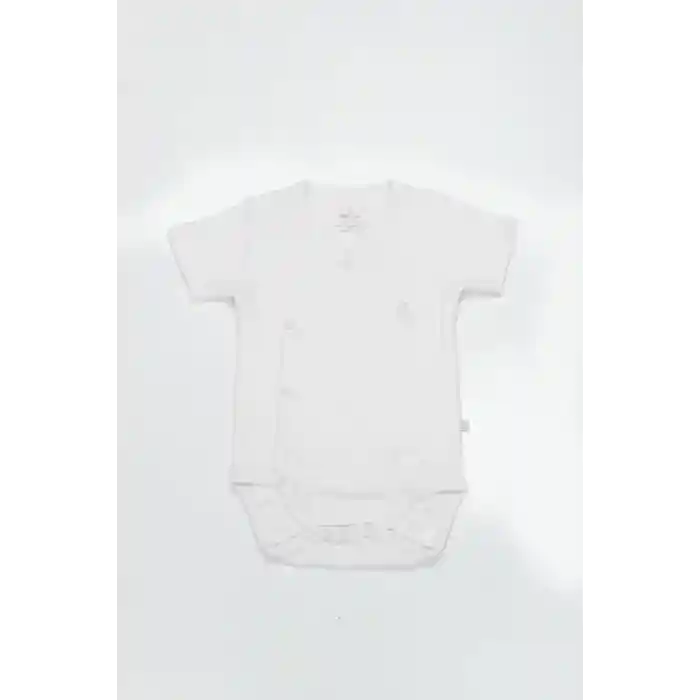 Organik Natural Basic Style Kruvaze Yarım Kol Body BS17101 Beyaz