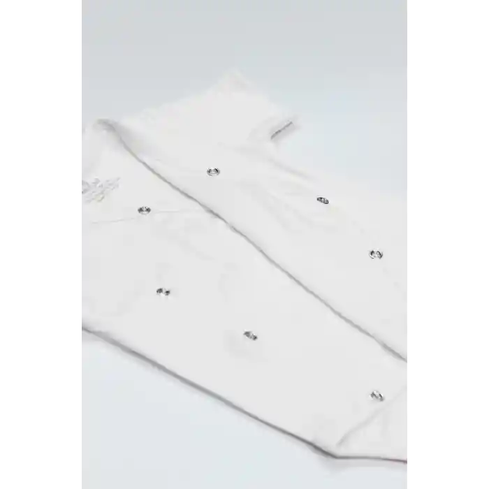 Organik Natural Basic Style Kruvaze Yarım Kol Body BS17101 Beyaz