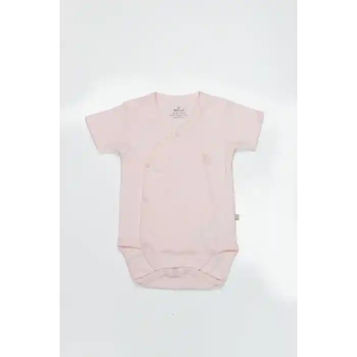 Organik Natural Basic Style Kruvaze Yarım Kol Body BS17101 Pembe