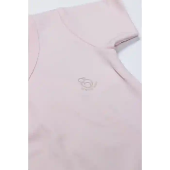 Organik Natural Basic Style Kruvaze Yarım Kol Body BS17101 Pembe