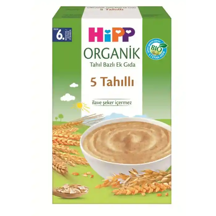 Organik 5 Tahıllı Tahıl Bazlı Kaşık Maması 200 Gr