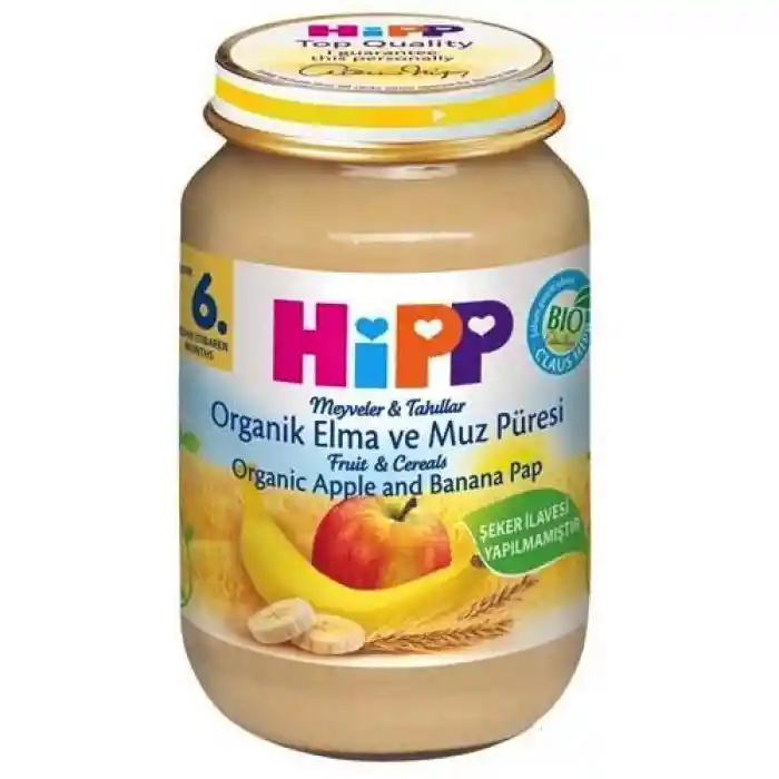 Organik Elma ve Muz Püresi 190 Gr