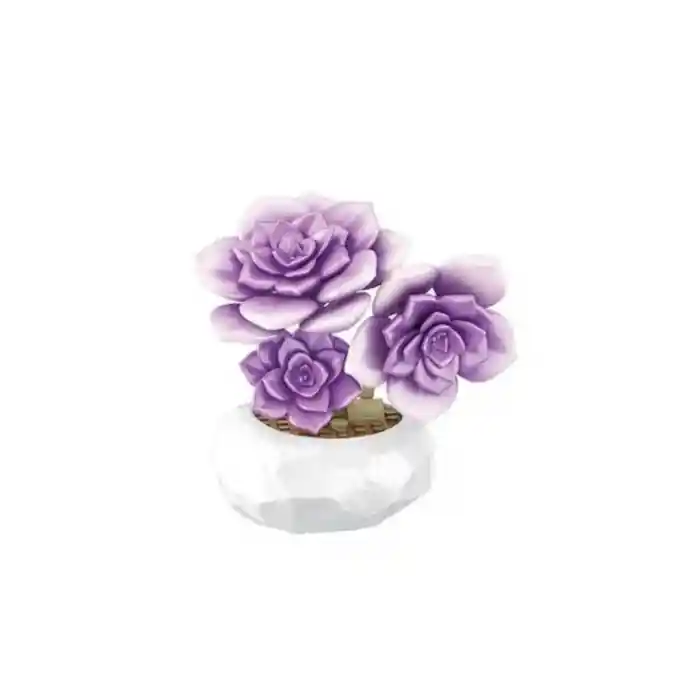 P657061 MOR SUKULENT MODEL 76 PARÇA BLOCK OYUNCAK