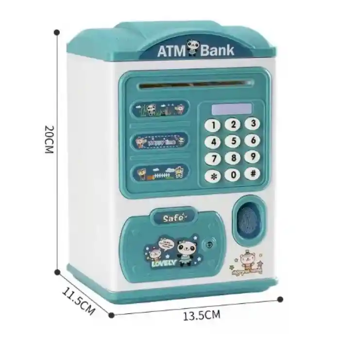 Parmak İzi Okumalı Elektronik Şifreli Otomatik Kağıt Para Alan ATM Kumbara