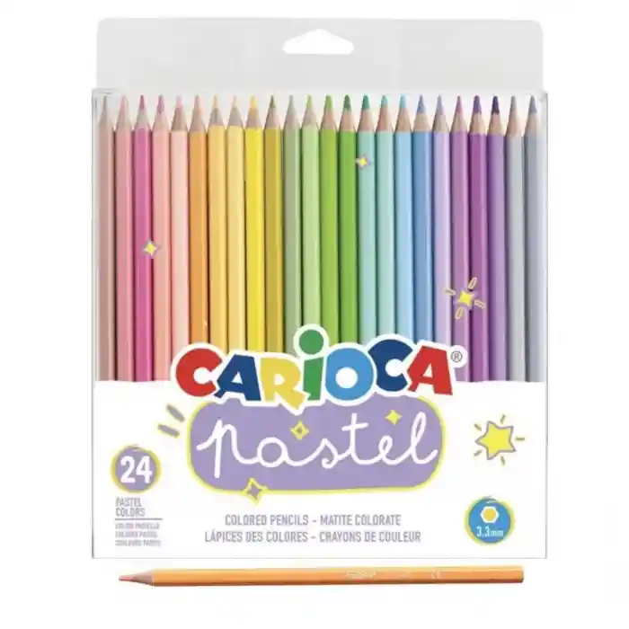 Pastel Renkli Kuru Boya Kalemi 24lü