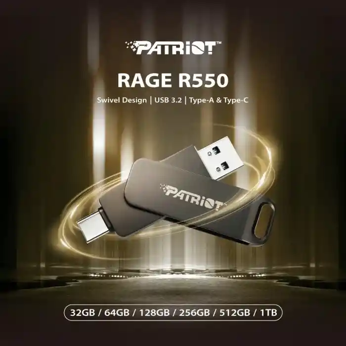 PATRIOT RAGE R550 256GB USB 3.2 Type-C FLASH BELLEK PE256GR550DSAD