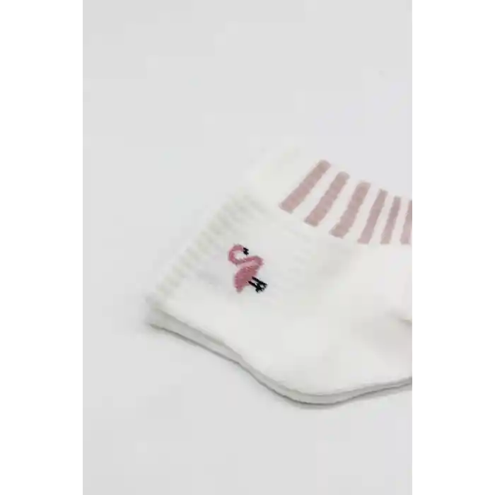 Penye Soket Çorap 2li 10139 Ekru Lila