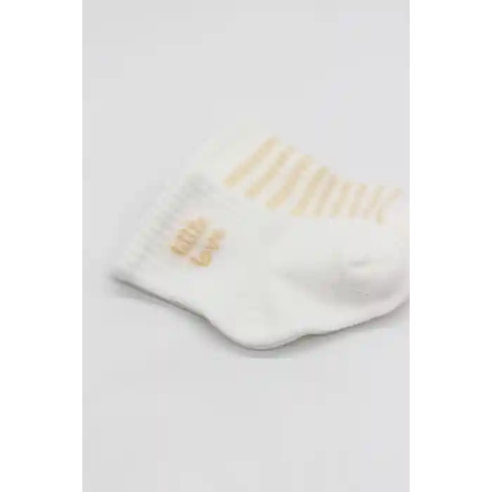 Penye Soket Çorap 2li 10139 Ekru Somon