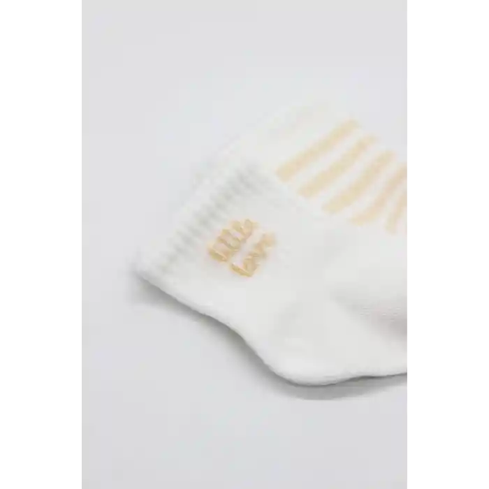 Penye Soket Çorap 2li 10139 Ekru Somon