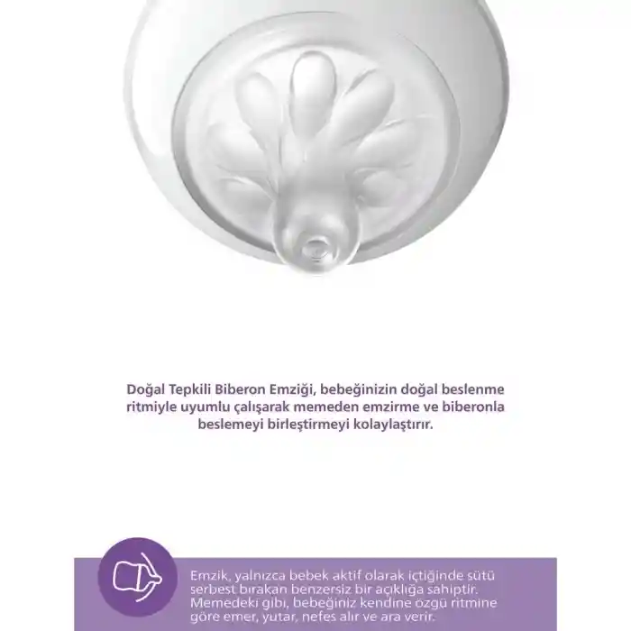 NessiWorld Doğal Tepkili Natural Response PP Biberon 125 ml 0+ Ay