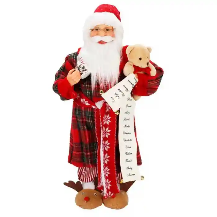 Pijamalı Noel Baba Dekoratif Biblo 46 cm
