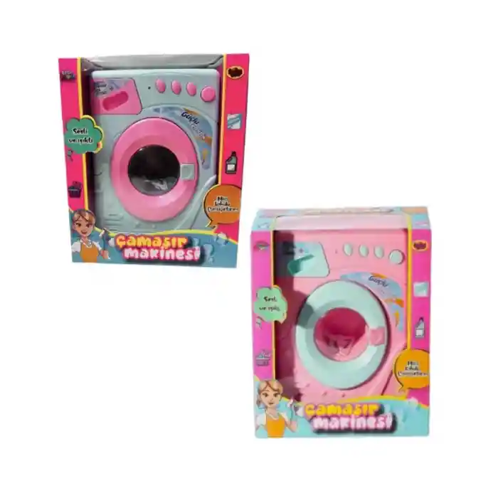 Pilli Işıklı ve Sesli Çamaşır Makinesi 02604