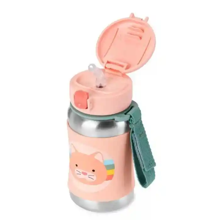 Pipetli Paslanmaz Çelik Suluk 350 ml Kedi