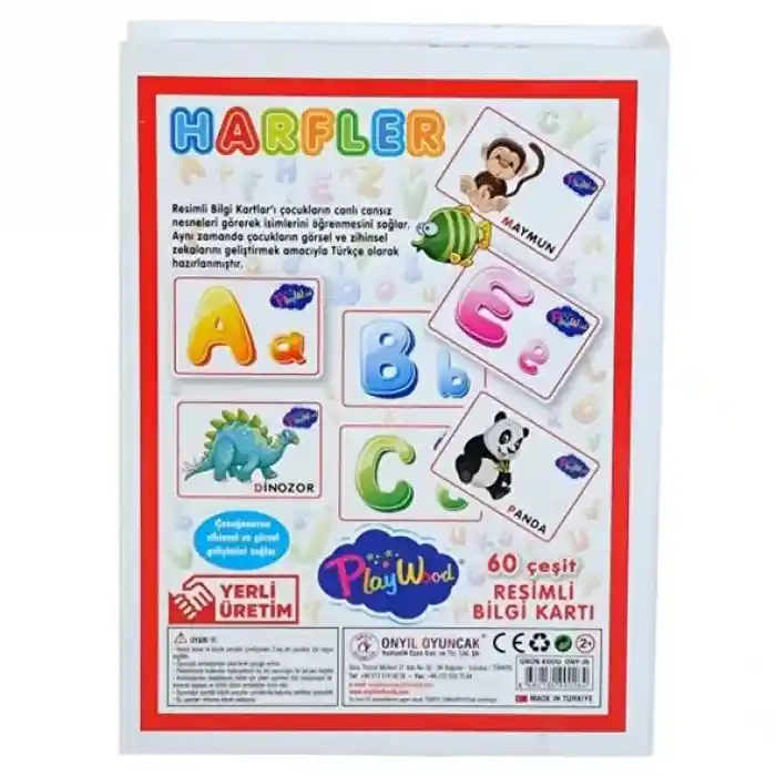 Eğitici Resimli Bilgi Kartları Harfler 26