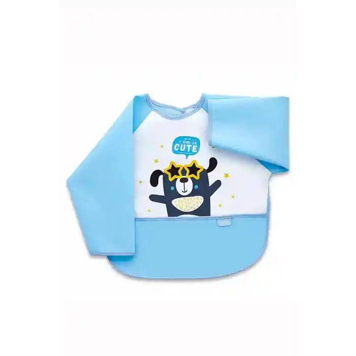 Poli Muşamba Kollu Mama Önlüğü 034 Mavi