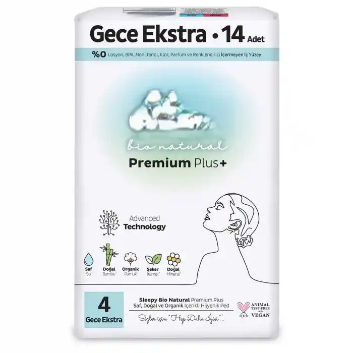 Premium Plus Gece Ekstra Ped 14 Adet