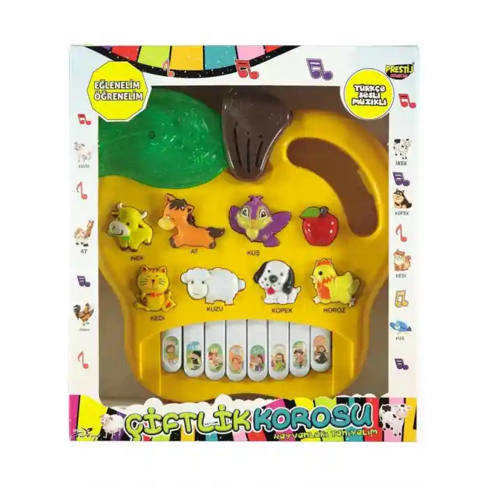 Prestij Kutulu Hayvanlı Pilli Elmalı Piano