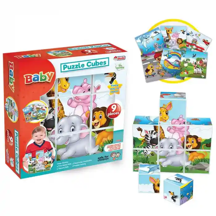 Resimli Küpler 9 Parça  Bebek Aktivite Oyun Seti