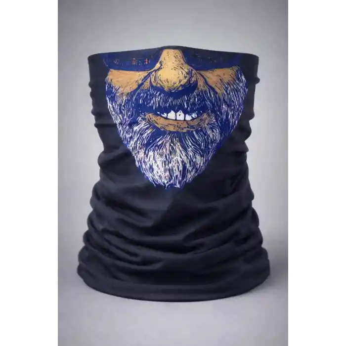 Sakallı Yüz Desenli Baf – Çok Amaçlı Boyunluk & Maske 1 No