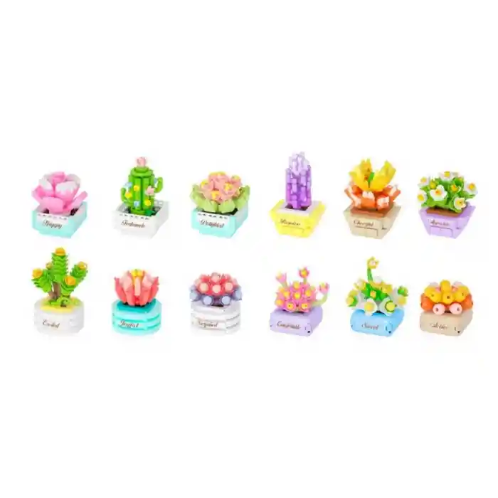 Saksı Çiçekleri Sukulent Serisi 3D Puzzle