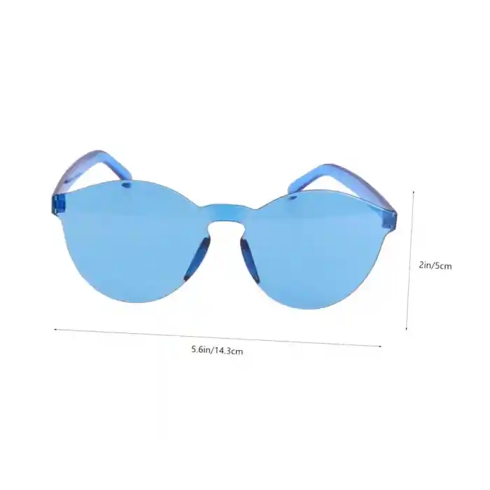 Sert Mika Oval Şekilli Çerçevesiz Gözlük Retro Parti 5x14 cm