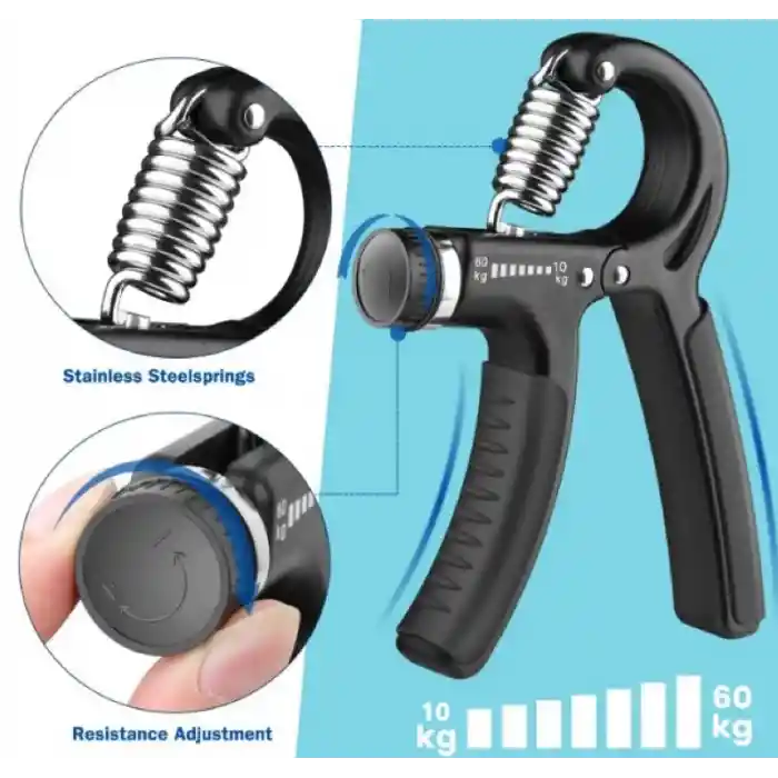 Sertlik Ayarlı El Yayı Ayarlanabilir Bilek Kas Güçlendirme Aleti 10-60 Kg