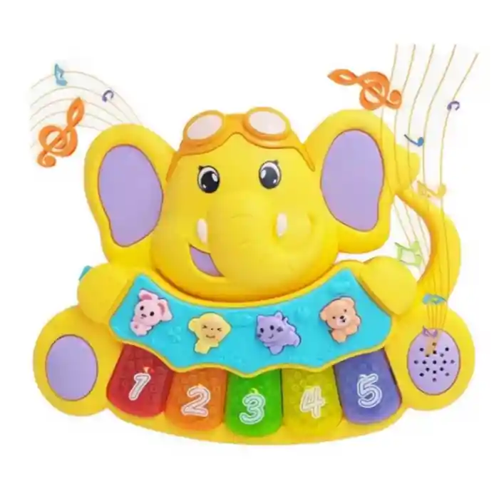 Sesli ve Işıklı Piyanolu Fil