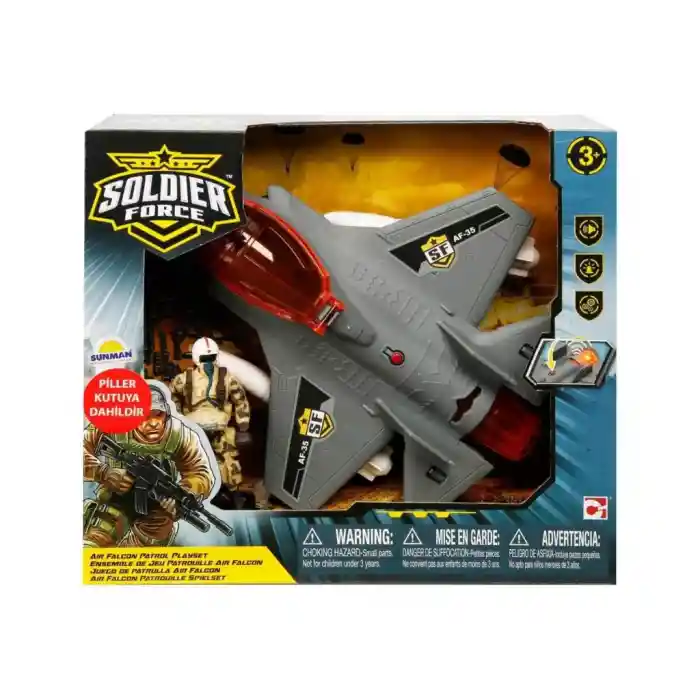 Sesli ve Işıklı Askeri Uçak Oyun Seti