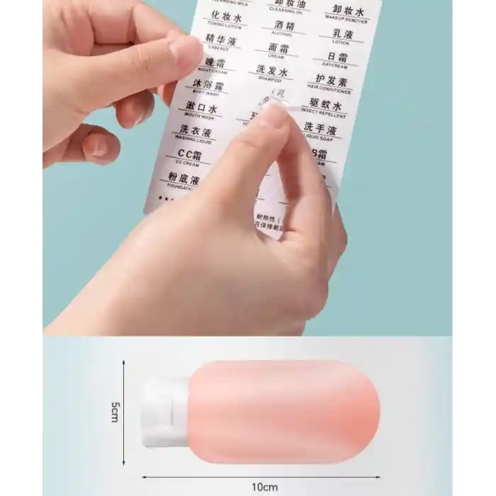 Seyahat Tipi Doldurulabilir Krem Şampuan Kutusu 3 lü Set