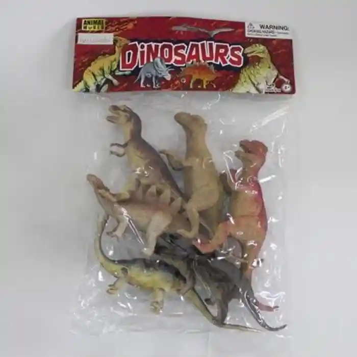 SH-9001-Vardem Poşetli 6Pcs 8 İnch  Çiftlik Hayvan ve Dinozor Set