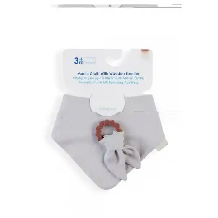 Silikon Diş Kaşıyıcılı Müslin Önlük 736 Gri