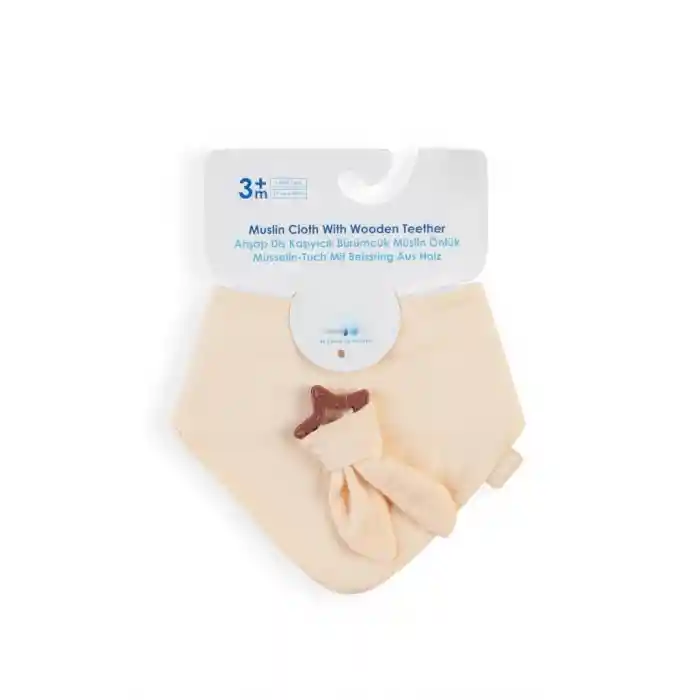 Silikon Diş Kaşıyıcılı Müslin Önlük 736 Somon