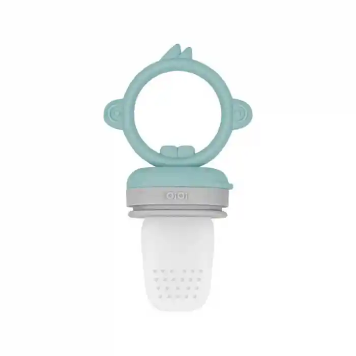 Silikon Püre Meyve Sebze Emziği Aqua Green / Powder Grey