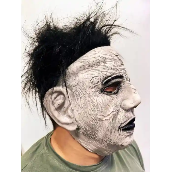 Siyah Saçlı Michael Myers Lateks Yüze Tam Yapışan Et Maske Korku Maskesi NessiWorld
