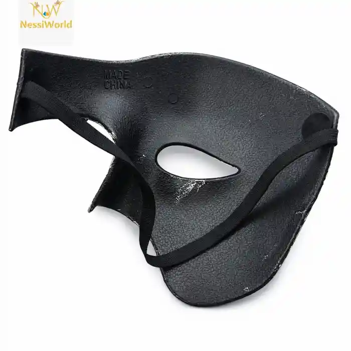 Siyah Yarım Erkek Maske – Phantom Parti & Balo Maskesi