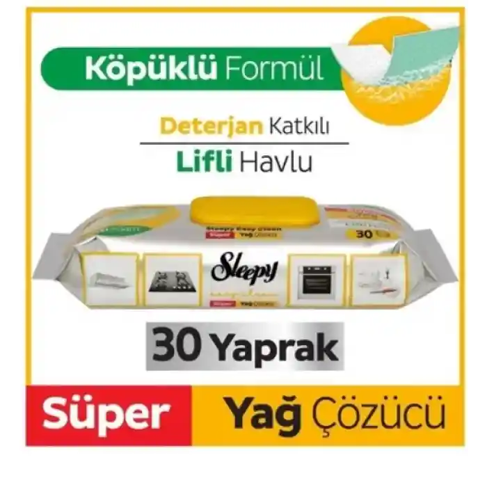 NessiWorld Yüzey Temizlik Havlusu 30 Adet Yağ Çözücü