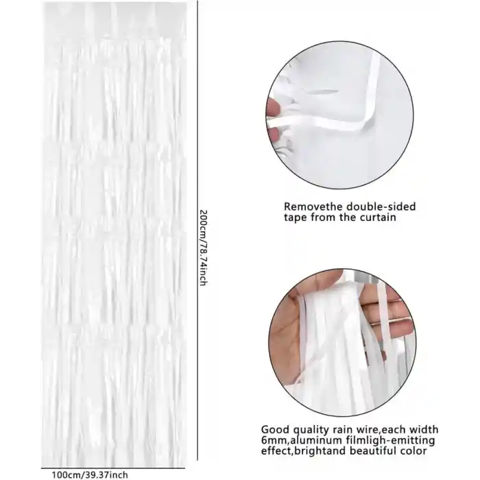 Soft Beyaz Renk Duvar ve Kapı Perdesi İthal 100x200 cm