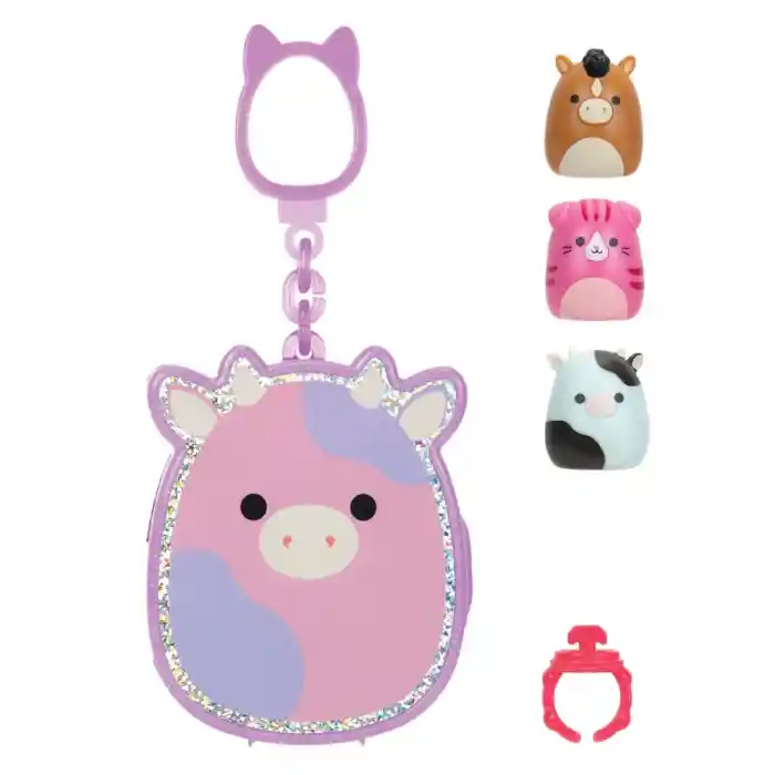 Squish-a-longs 3 Figür + Yüzük Çantalı Sürpriz Paket Seri 1
