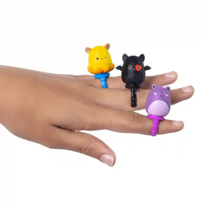 Squish-a-longs 3 Figür + Yüzük Çantalı Sürpriz Paket Seri 1