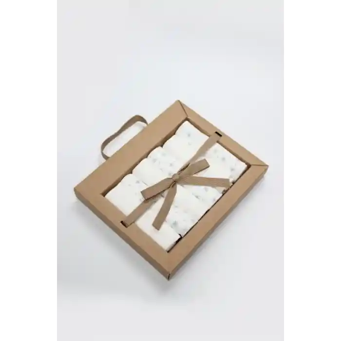 Stars Kutulu 6lı Penye Mendil 20x20 90104 Mavi