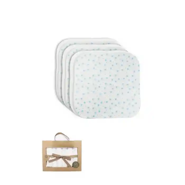 Stars Kutulu 6lı Penye Mendil 20x20 90104 Mavi