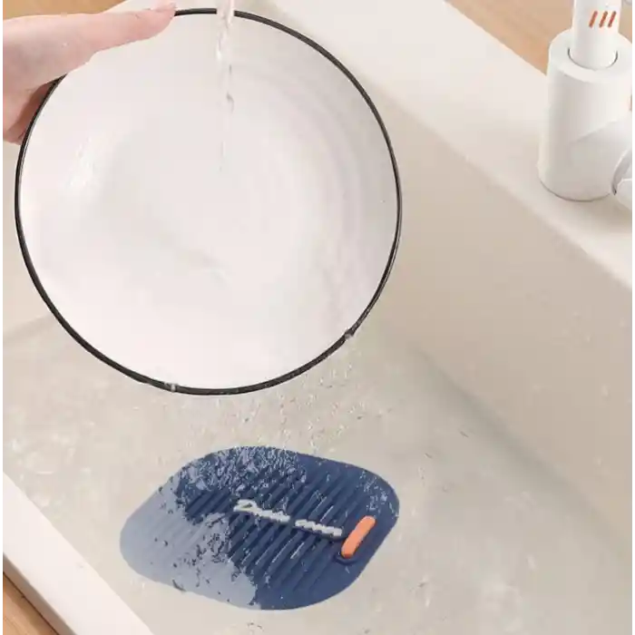 Süzgeçli Lavabo Gider Koruyucu Mat Gri