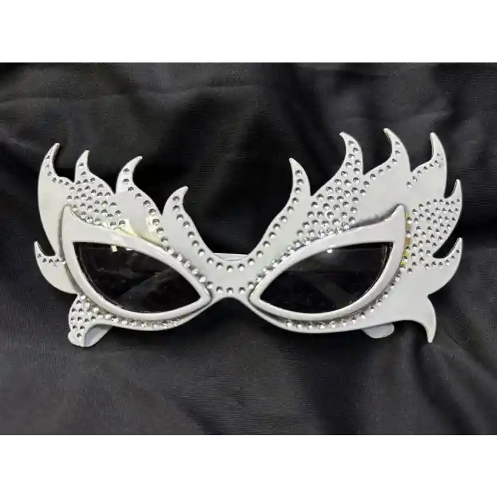 Taşlı Göz Kamaştıran Gecenin Yıldızı Beyaz Parti Alev Gözlük