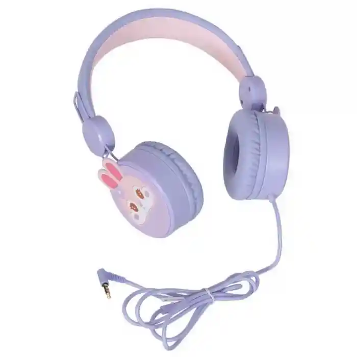 Tavşan Desenli Mikrofonlu Kulak Üstü Kulaklık