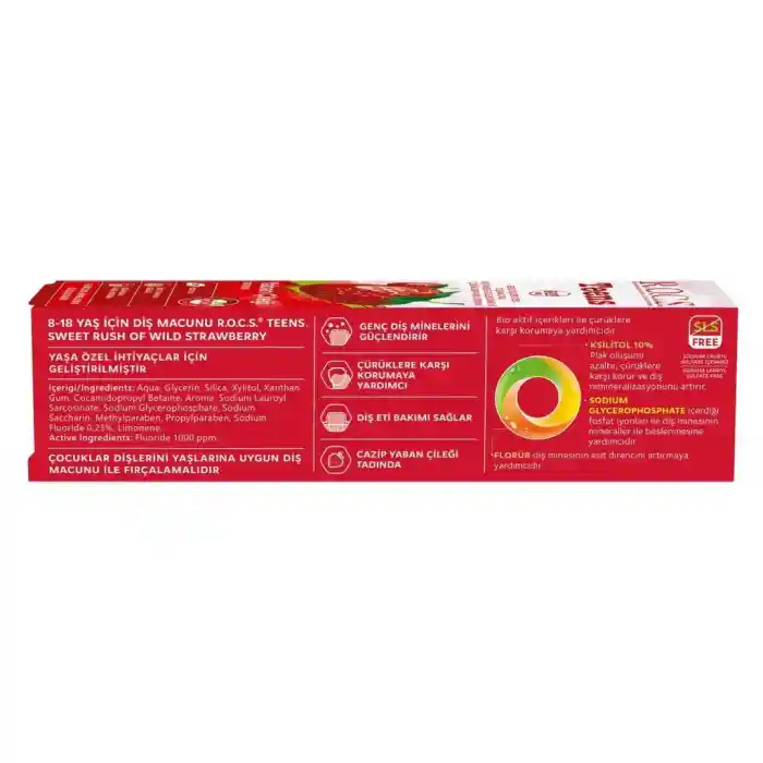 .Teen Yaban Çileği Diş Macunu 8-18 Yaş 60 ml