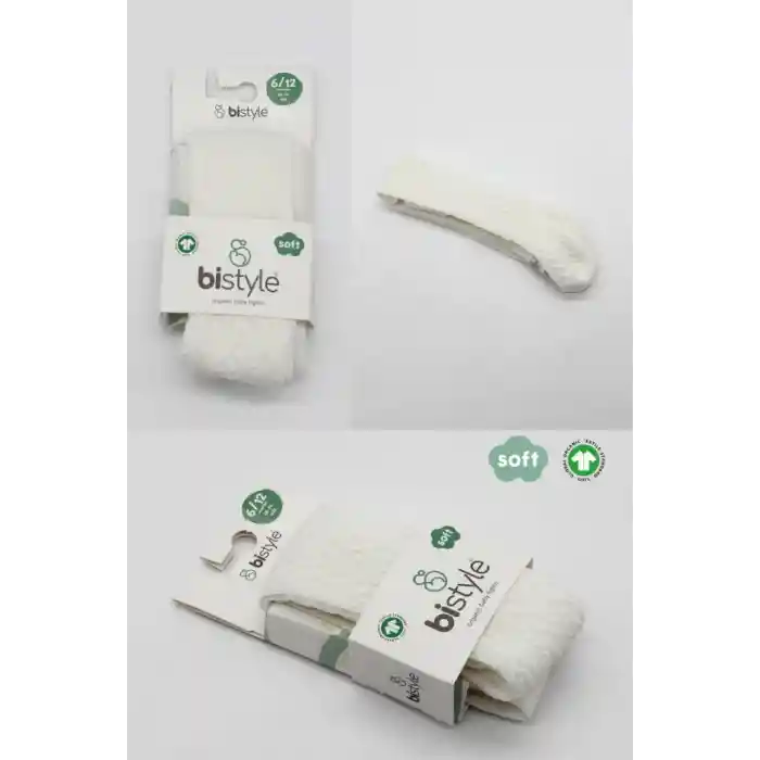 Tekli Zikzak Kabartma Penye Külotlu Çorap BS50108 Ekru