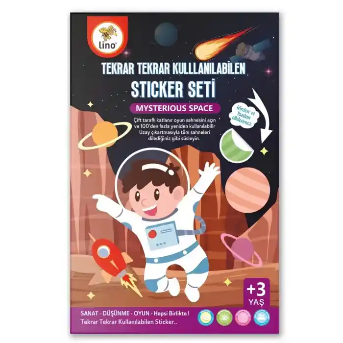 Tekrar Kullanılabilen Sticker Seti Space
