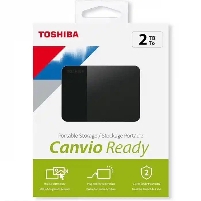 TOSHIBA CANVIO 2TB USB3.0 2.5 SIYAH HARICI HDD HDTP320EK3AA