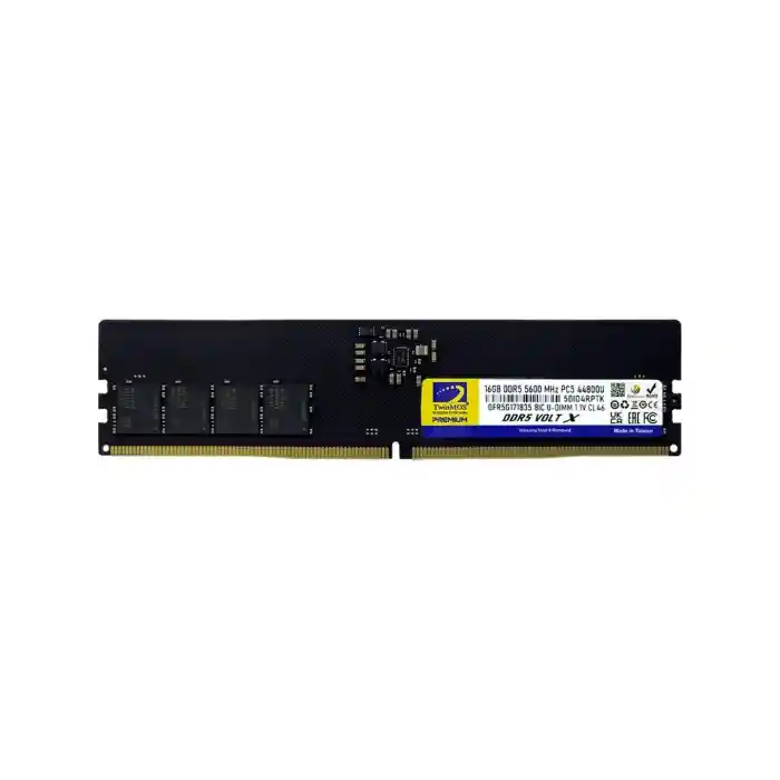 TWINMOS 16GB 5600MHz DDR5 PC RAM TMD516GB5600U46WO